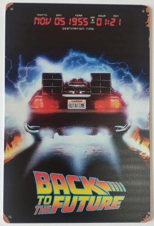 Metal Art Plate-Regreso al Futuro