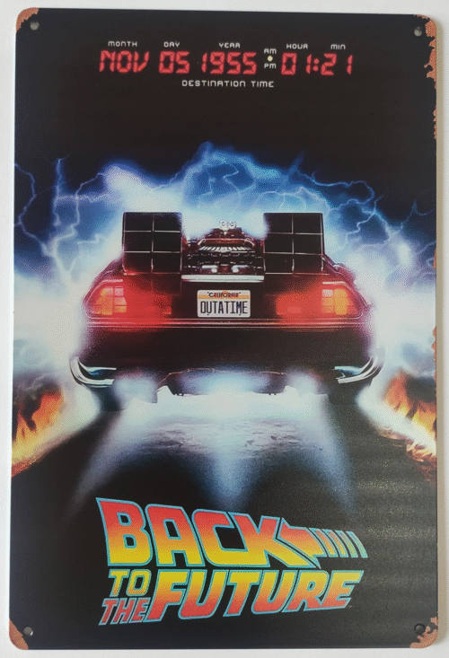 Metal Art Plate-Regreso al Futuro