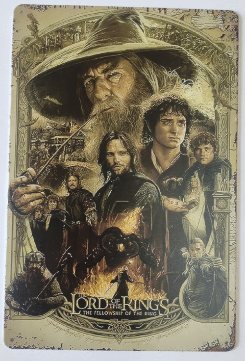 Metal Art Plate-El señor de los anillos