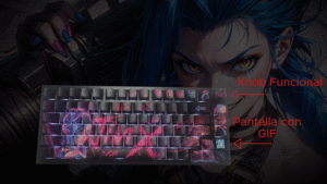 Teclado mecánico PRO JINX-League of Legends con pantalla GIF