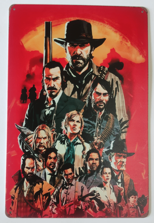 Metal Art Plate-Red dead Redemption 2