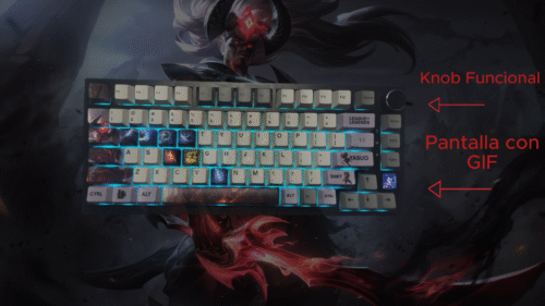 Teclado mecánico PRO Yasuo-League of Legends con pantalla GIF y Macros