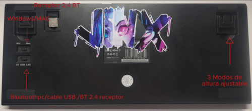 Teclado mecánico PRO JINX-League of Legends con pantalla GIF