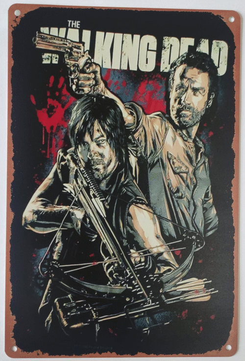 Metal Art Plate-The walking Dead