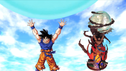 Figura Goku Genkidama con sistema FDS y Alumbrado-Dragon Ball