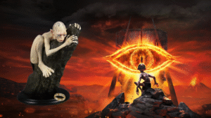 Figura Gollum y anillo - El señor de los anillos