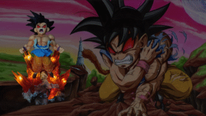 Figura Goku transformación Gold Ozaru con Alumbrado Led-Dragon Ball