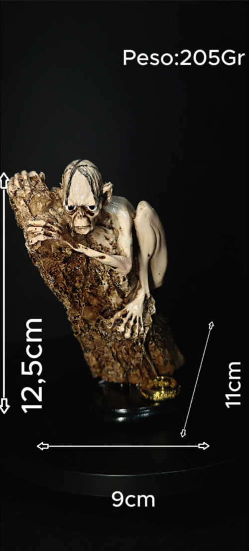 Figura Gollum y anillo - El señor de los anillos
