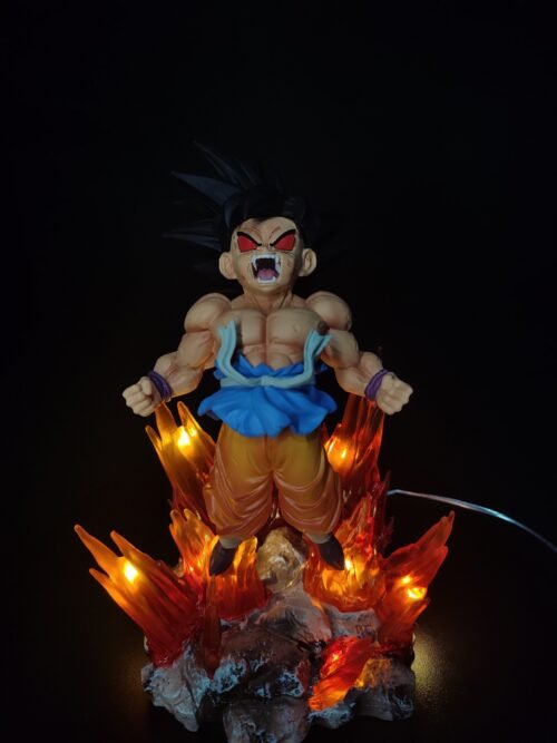 Figura Goku transformación Gold Ozaru con Alumbrado Led-Dragon Ball