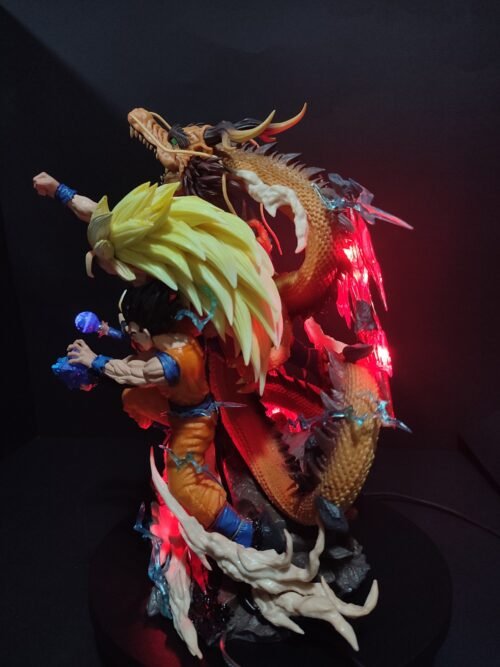 Figura Goku-Goten-Gohan Puño del dragon con sistema FDS y Alumbrado-Dragon Ball