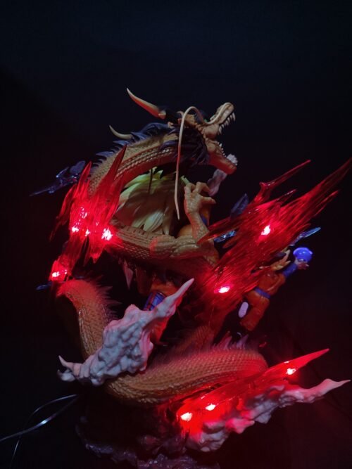 Figura Goku-Goten-Gohan Puño del dragon con sistema FDS y Alumbrado-Dragon Ball