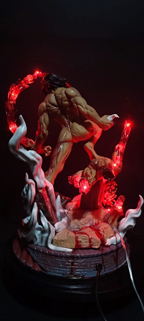 Figura Titan Eren vs Jaw Titan con sistema FDS y Alumbrado - Ataque a los titanes