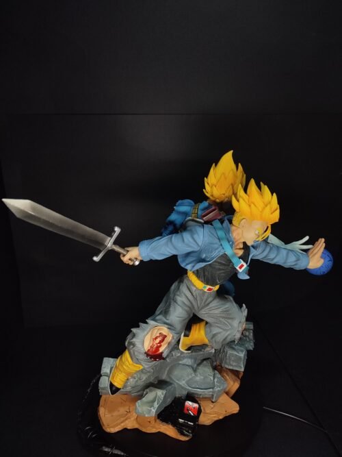Figura Vegeta-Trunks Super Saiyans con sistema FDS y Alumbrado-Dragon Ball