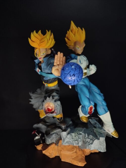 Figura Vegeta-Trunks Super Saiyans con sistema FDS y Alumbrado-Dragon Ball