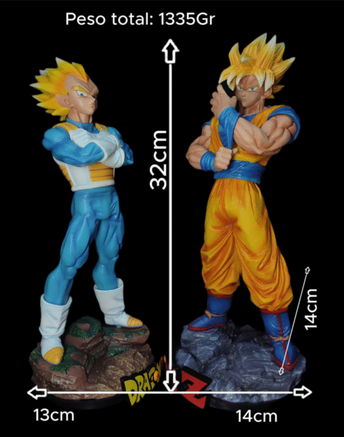 Figuras Super Saiyans Goku y Vegeta-Dragon Ball