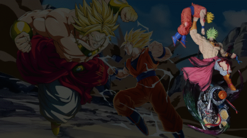 Figura Broly-Goku con sistema FDS-Dragon Ball