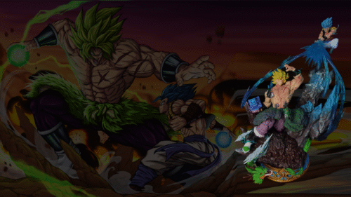 Figura Broly vs Gogeta Blue con sistema FDS - Dragon Ball