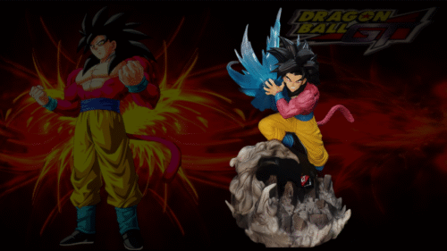 Figura grande Goku Super Saiyan 4 con sistema FDS y alumbrado Led - Dragon Ball