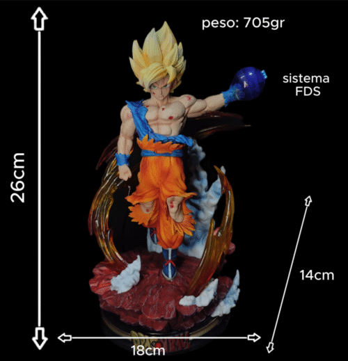Figura Goku Super Saiyan sobre base con sistema FDS - Dragon Ball