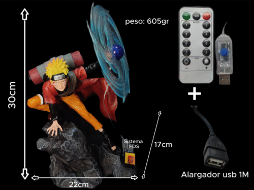 Figura Narutocon sistema FDS y alumbrado