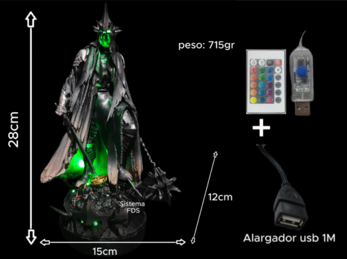 Figura Rey Nazgul con sistema FDS y alumbrado Led - El Señor de los Anillos