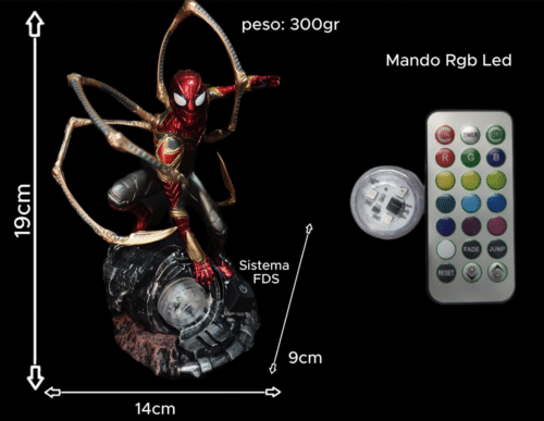 Figura Iron Spiderman  sistema FDS  y Alumbrado Led-Dragon Ball