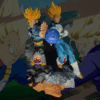 Figura Vegeta-Trunks Super Saiyans con sistema FDS y Alumbrado-Dragon Ball