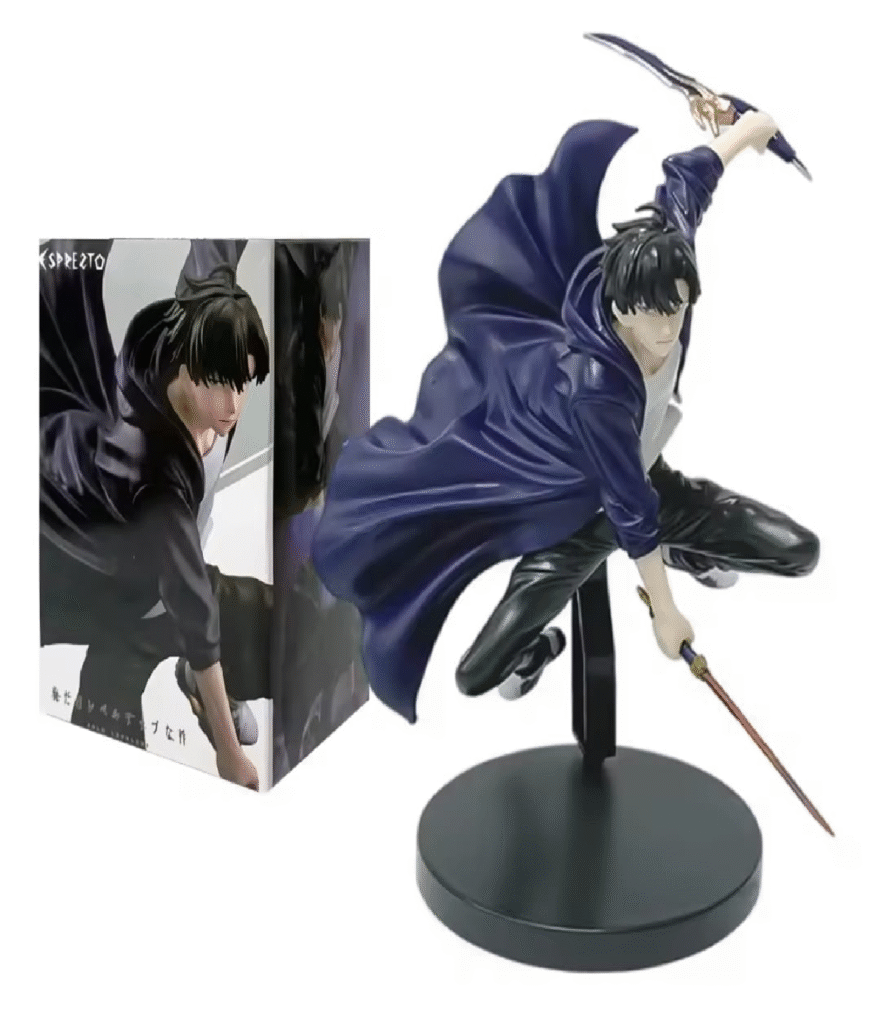 Noowye Sung Jin Woo Statua di Figura Anime Sung Jinwoo Action Figure Modello Posa di Combattimento Carattere Manga Scultura Decorazione Regalo per i Fan