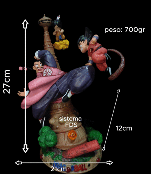 Figura Goku vs Tao Pai Pai con sistema FDS - Dragon Ball